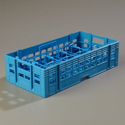C12314 - OptiClean™ 10-Compartment Cup Rack - Carlisle Blue