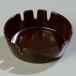 30501 - Round Ashtray 4-5/32" / 1-9/32" - Brown