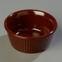 S28969 - Shallow Fluted Ramekin 3 oz - Chocolate