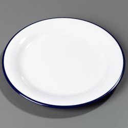 43009403 - Mosaic™ Durus® Narrow Rim Pie Plate 6-9/16" / 3/4" - White-Blue