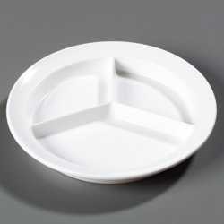 KL20302 - Kingline™ 3-Compartment Plate 8-23/32" / 1-1/4" - White