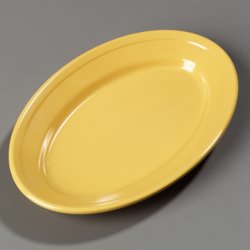 4356322 - Dallas Ware® Oval Platter 9-1/4", 6-1/4", 1-3/32" - Honey Yellow