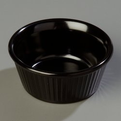 S28903 - Shallow Fluted Ramekin 3 oz - Black
