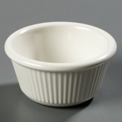 S28242 - Fluted Ramekin 3 oz - Bone
