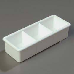 455202 - Three Compartment Caddy 6-3/16", 2-5/16", 1-7/16" - White