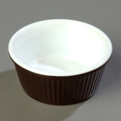 43916408 - Mosaic™ Shallow Fluted Ramekin 3 oz - White-Brown