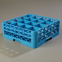RG16-214 - OptiClean™ 16 Compartment w/2 Extenders - Carlisle Blue