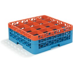 RG16-2C412 - OptiClean™ 16-Compartment w/2 Extender - Orange-Carlisle Blue