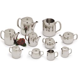 609159 - Rhapsody™ Creamer w/Hinged Lid 8 oz - Stainless Steel