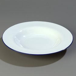43031403 - Mosaic™ Durus® Chef Salad/Pasta Bowl 19.9 oz, 12-1/32" - White-Blue