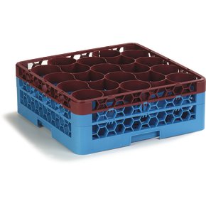 OptiClean™ NeWave™ 20-Compartment Color-Coded Glass Racks
