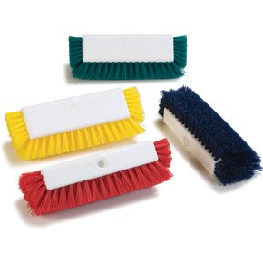 4042225 - Dual Surface Polypropylene Floor Scrub With Side Bristles 12" - Tan