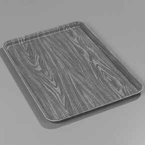 1318WFG065 - Glasteel™ Wood Grain Display/Bakery Tray 17-3/4", 12-3/4", 1" - Light Oak