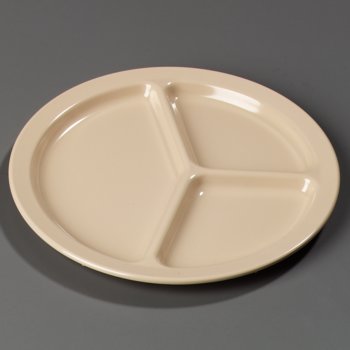 KL10225 - Kingline™ 3-Compartment Plate 10-1/16" / 3/4" - Tan