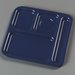 4398450 - 4-Compartment Tray 10-1/8", 9-25/32", 1/2" - Dark Blue