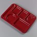 4398085 - Left-Hand Heavy Weight 6-Compartment Tray - Dark Cranberry