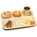 PCD80125 - 5-Compartment Tray 11-1/2", 10-1/2", - Tan