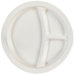 PCD22002 - Narrow Rim 3-Compartment Plate 9" / 1" - White