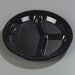 PCD21103 - Narrow Rim 3-Compartment Plate 11" / 1-1/4" - Black