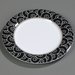 43025921 - Durus® Wide Rim Decorated Dinner Plate 12" - Black Waves