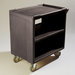 SBC23003 - Service Cart with 2 Fixed Casters, 2 Swivel Casters, 1 w/Brake 33" x 20" - Black