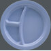 PCD22059 - Narrow Rim 3-Compartment Plate 9" / 1" - Slate Blue