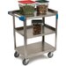 UC3031524 - 3 Shelf Stainless Steel Utility Cart, 300 Lbs. Capacity 32"L x 20"W - Stainless Steel