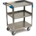 UC3031524 - 3 Shelf Stainless Steel Utility Cart, 300 Lbs. Capacity 32"L x 20"W - Stainless Steel