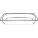 DXTT8 - Rectangular Entree One Compartment 12 oz (1000/cs) - White