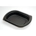 DXMW4016PBLK - Microwaveable Small Entrée Platter 16oz. - Black