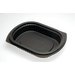 DXMW4024PBLK - Microwaveable Small Entrée Platter 24oz - Black