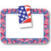 DXHS601I001 - Stars & Stripes Design Traycover Size: I w/ Straight Edge/Round Corner 12-1/2" x 16-1/2" (100/pk)