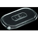 DXL800PCLR - Flat Lid for Microwaveable Medium Entrees - Clear