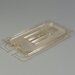 1047113 - TopNotch® One-Third Size Handled Notched Lid 12-3/4" x 7" - Amber