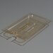 1049113 - TopNotch® One-Quarter Size Handled Notched Lid 10-1/4" x 6-3/8" - Amber