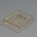 1051013 - TopNotch® One-Sixth Size Handled Lid 6-25/32" x 6-3/8" - Amber