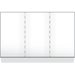 DX6SM0010000 - Blank Laser-Compatible Sheets, Two 8-1/2" perf (3 panel) Unprinted, Both Sides 8-1/2"x14" (2000/cs)