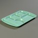 586500 - Left-Hand Handled Economy Melamine 6-Compartment Tray - Variegated