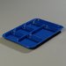 P614R14 - Right-Hand 6-Compartment Tray - Blue