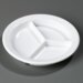 4351602 - Dallas Ware® 3-Compartment Deep Plate 9" - White