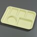 61404 - Left-Hand 6-Compartment Tray - Yellow