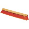 Flagged Bristle Hardwood Push Broom Head (Handle Sold Separately) 18 - Orange