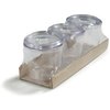 Set of 3 Condiment Jars with Lids (3/st) - Clear