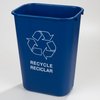 Rectangle RECYCLE Wastebasket 41 Quart - Blue