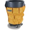 Bronco Round Waste Container Trash Can Tool Caddy Bag 32 and 44 Gallon - Yellow