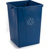Centurian Square RECYCLE Waste Container 35 Gallon - Blue