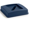 Centurian Square RECYCLE Waste Container Lid with Paper Receptacle 35 and 50 Gallon - Blue