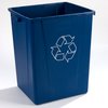 Centurian Square RECYCLE Waste Container 50 Gallon - Blue