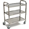 3 Shelf Knockdown Stainless Steel Utility Cart 400 lb Capacity 15-3/4W x 29-1/2 L - Stainless Steel