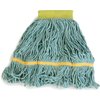 Flo-Pac Small Looped-End Mop With Yellow Band - Green